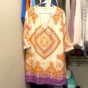 J Crew Linen Dress purple 8